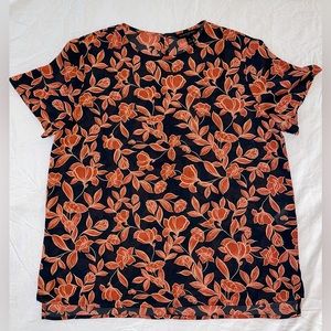 Banana Republic Floral Chiffon Business Casual Blouse